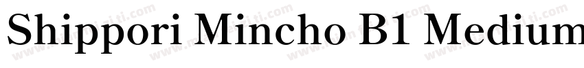 Shippori Mincho B1 Medium字体转换